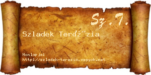 Szladek Terézia névjegykártya