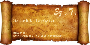 Szladek Terézia névjegykártya